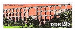 DDR-Briefmarke mit Göltzschtalbrücke