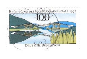Briefmarke zur Einweihing des Rhein-Main-Donau-Kanales