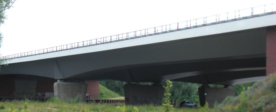 Ansicht der Dahmebrücke vom süd-östlichen Ufer aus